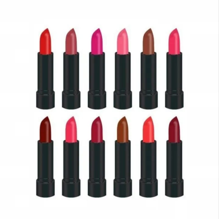 12 Pcs High Pigmented Matte Lipstick Set,  For Bold And Beautiful Looks