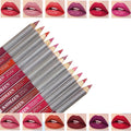 Kathleen High Pigmented Lip Pencil | Multicolor Shades | Pack of 12