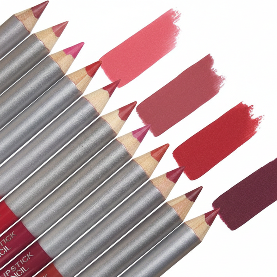 Kathleen High Pigmented Lip Pencil | Multicolor Shades | Pack of 12