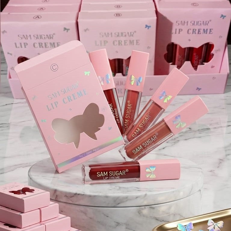 Sam Sugar Matte Liquid Lipsticks Pack Of 4 Long Lasting Multi Shades