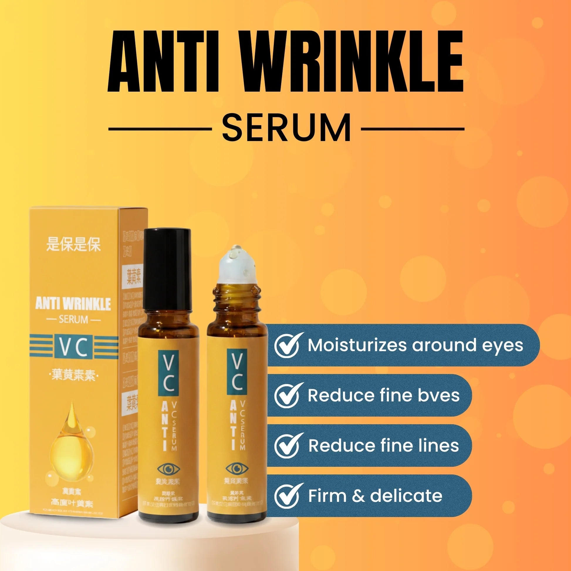 VC Lutein Anti-Wrinkle Serum – Lightweight Anti-Aging Formula for Firm and Radiant Skin