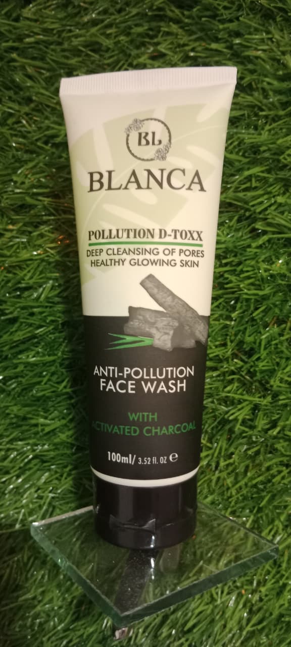 Blanca Pollution Detox Facewash With Charcoal Green Tea And Aloe Vera Deep Cleansing