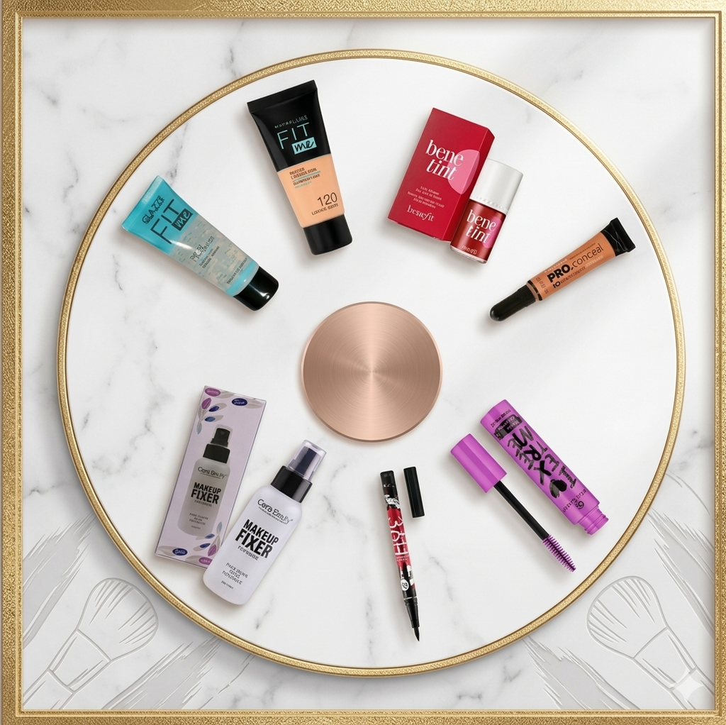 7 in 1 Makeup Deal Includes - Setting Spray, BB Cream, Primer, Lip Tint, Concealer, Mascara and Eyeliner