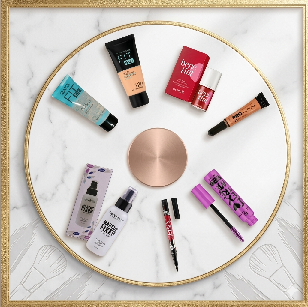 7 in 1 Makeup Deal Includes - Setting Spray, BB Cream, Primer, Lip Tint, Concealer, Mascara and Eyeliner