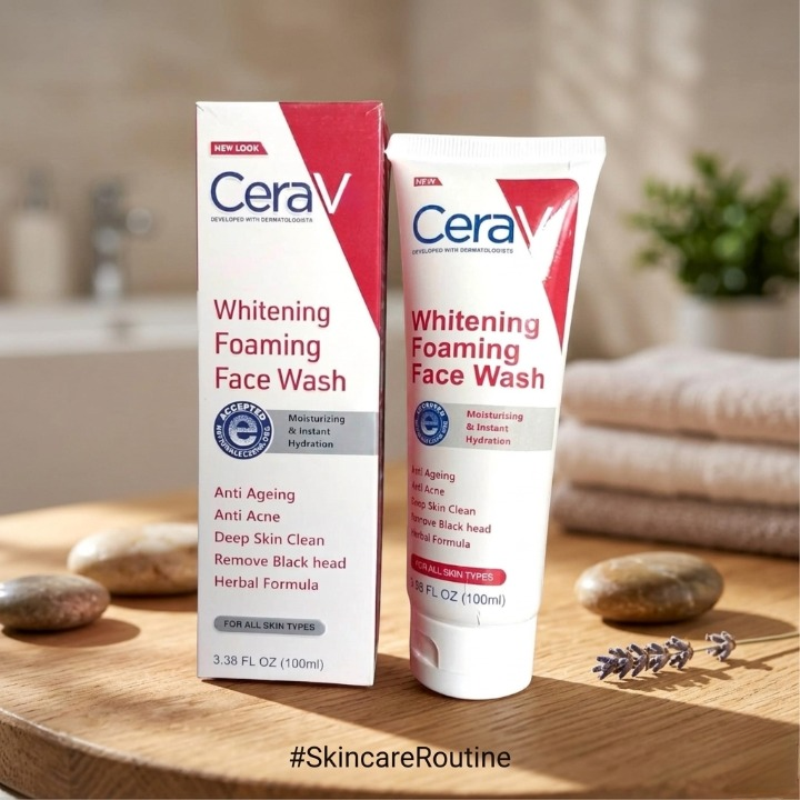 Cerave Whitening Foaming Face Wash Anti Ageing Anti Acne Deep Skin Clean