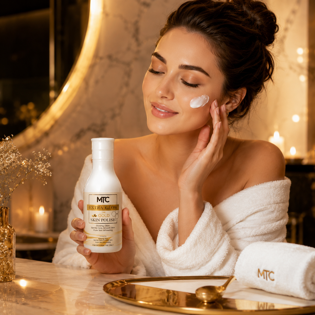 MTC International Extra Glow 24K Gold Skin Polish Kit Made in France