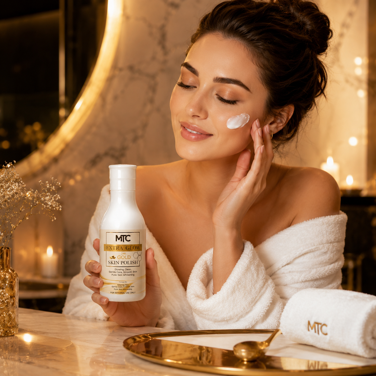 MTC International Extra Glow 24K Gold Skin Polish Kit Made in France