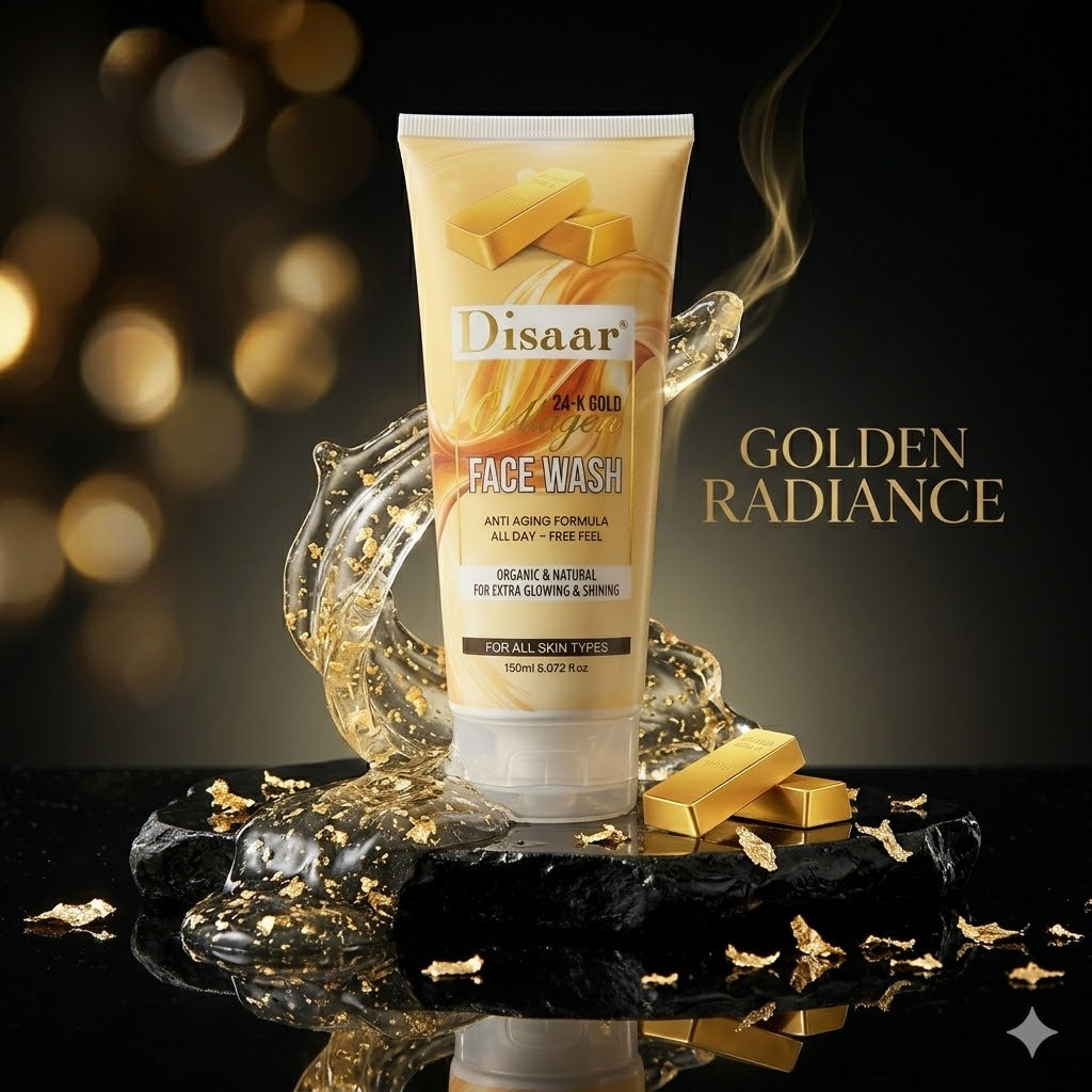 Disaar 24K Gold Face Wash Liquid For All Skin Types 150Ml A