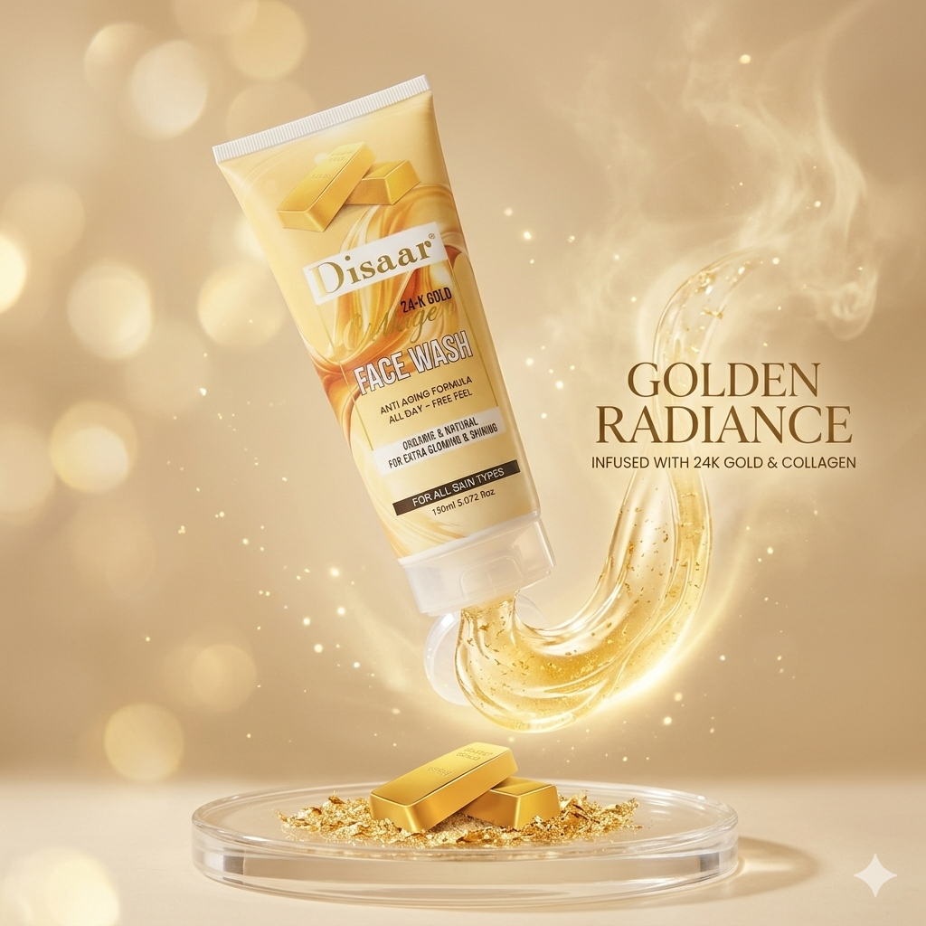 Disaar 24K Gold Face Wash Liquid For All Skin Types 150Ml A