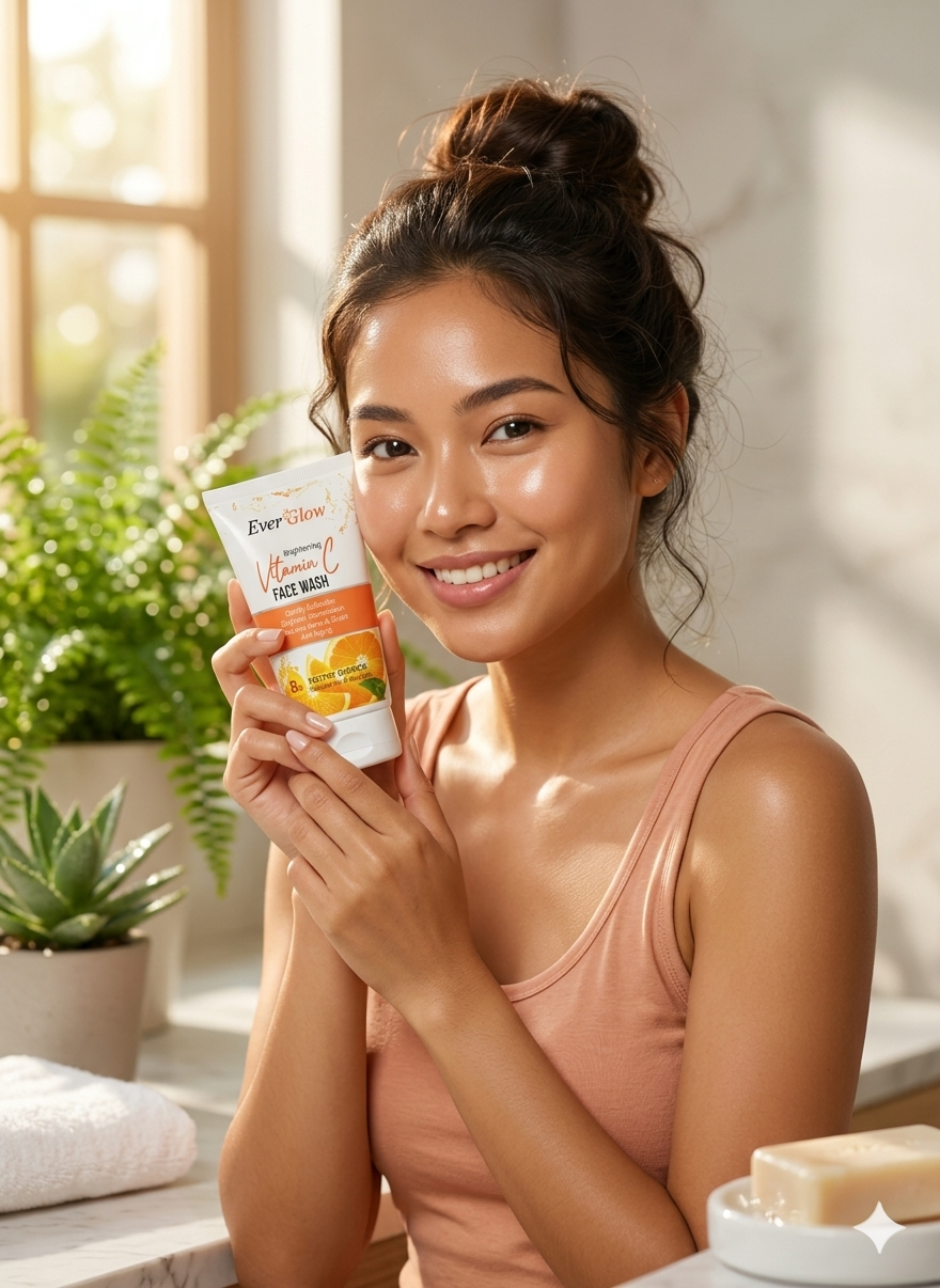 Everglow Vitamin C Face Wash – Brightening & Refreshing Cleanser (120 ml)
