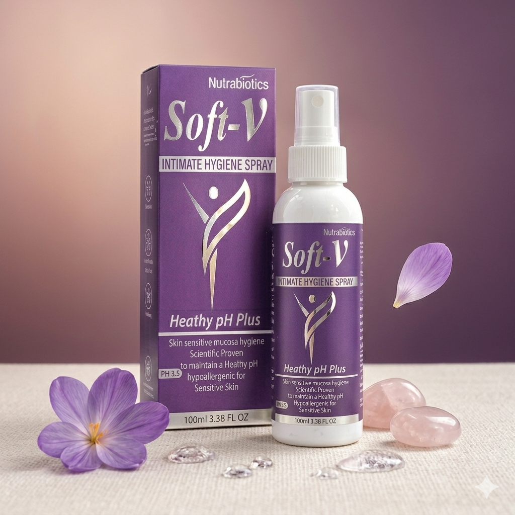 Soft V Intimate Hygiene Spray Healthy PH Plus 100ml Dermatologist Tested Formula 100ml