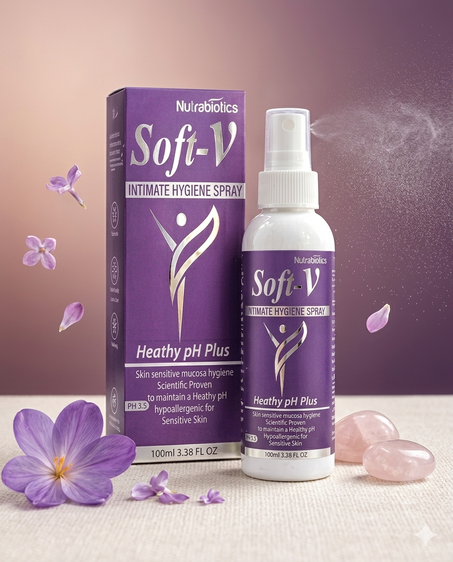 Soft V Intimate Hygiene Spray Healthy PH Plus 100ml Dermatologist Tested Formula 100ml
