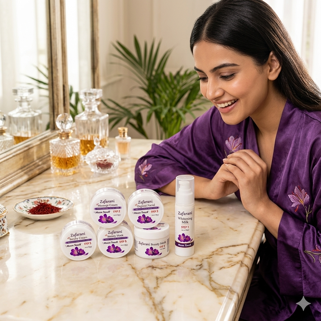 Zafarani Facial Set 50ml , hydrated, glowing skin with Zafarani's Facial Set