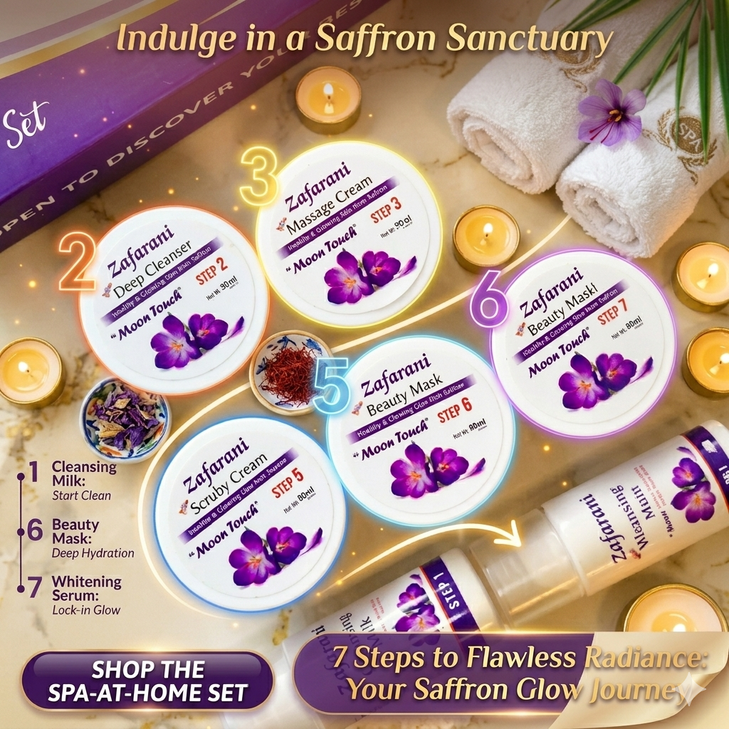 Zafarani Facial Set 50ml , hydrated, glowing skin with Zafarani's Facial Set