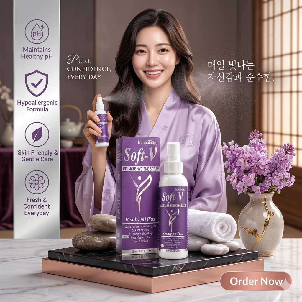 Soft V Intimate Hygiene Spray Healthy PH Plus 100ml Dermatologist Tested Formula 100ml