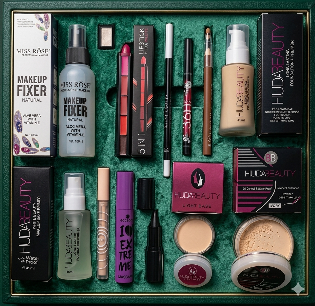 12 in 1 Makeup Deal Make-up Fixer +5 in 1 Lipstick + Eyeliner and many more