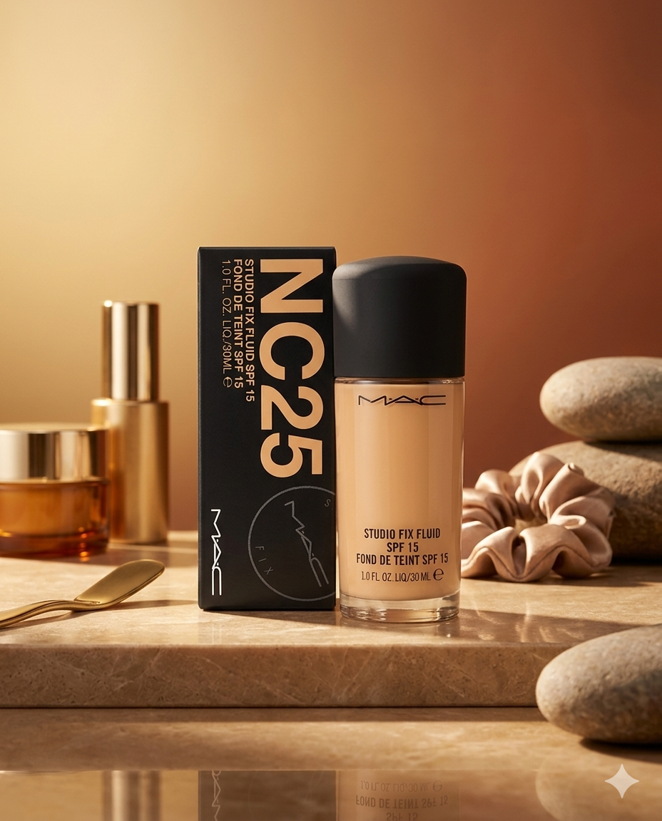 Matte Liquid Foundation with SPF15 – | Full Coverage, Long-Lasting - NC 25