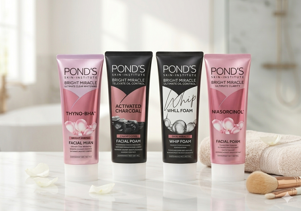 POND’S Bright Miracle Activated Charcoal Facial Foam – Ultimate Oil Control & Deep Cleansing Face Wash