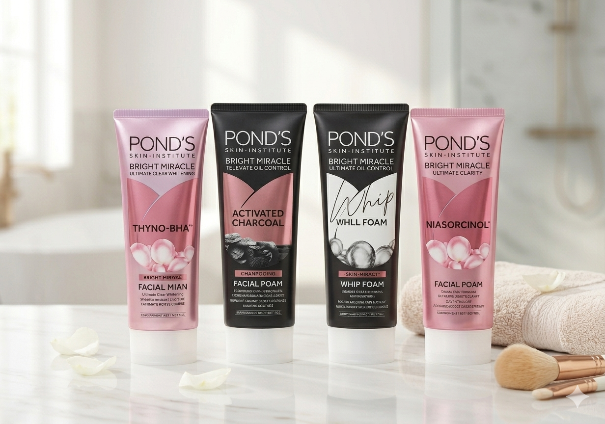 POND’S Bright Miracle Activated Charcoal Facial Foam – Ultimate Oil Control & Deep Cleansing Face Wash