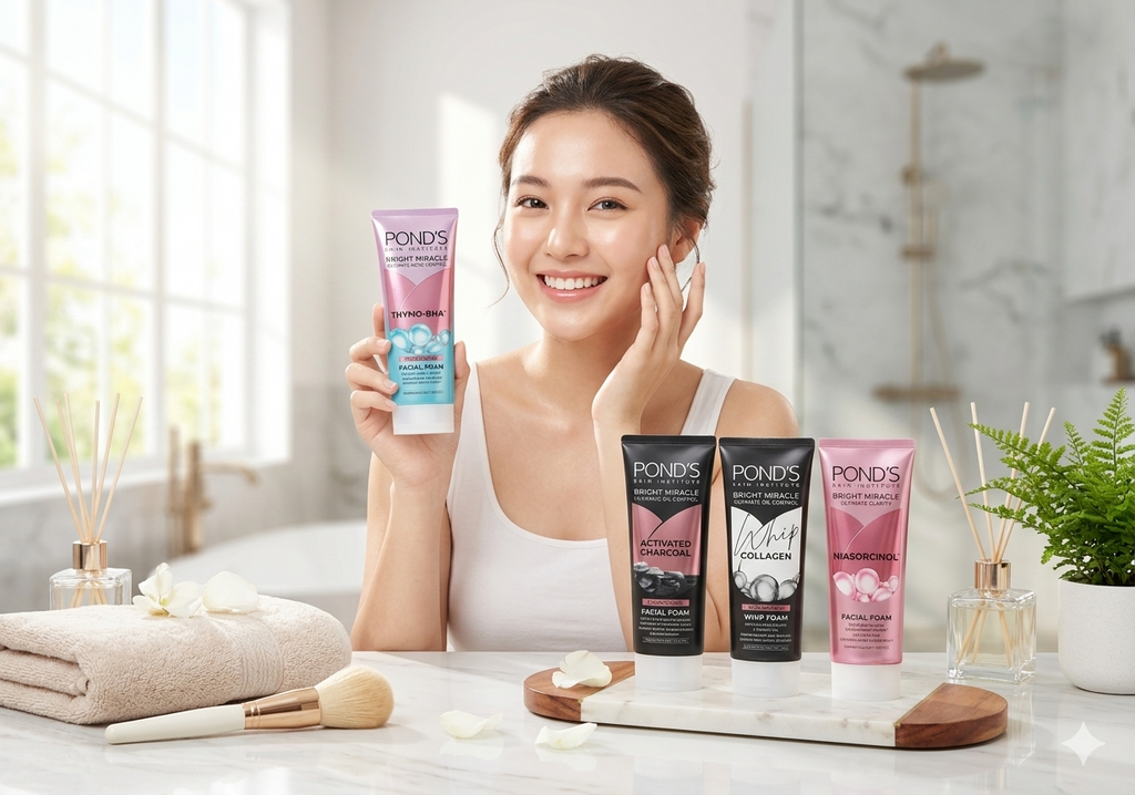 POND’S Bright Miracle Activated Charcoal Facial Foam – Ultimate Oil Control & Deep Cleansing Face Wash