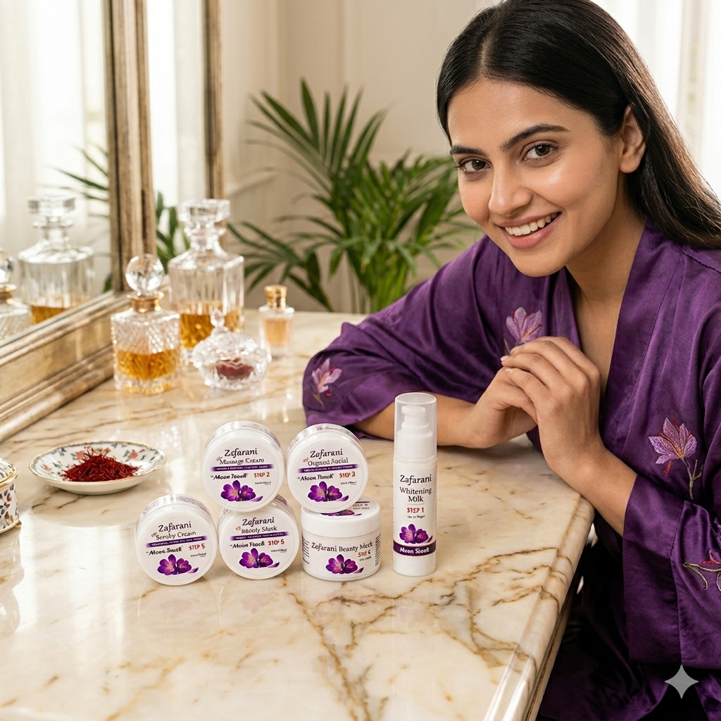 Zafarani Facial Set 50ml , hydrated, glowing skin with Zafarani's Facial Set