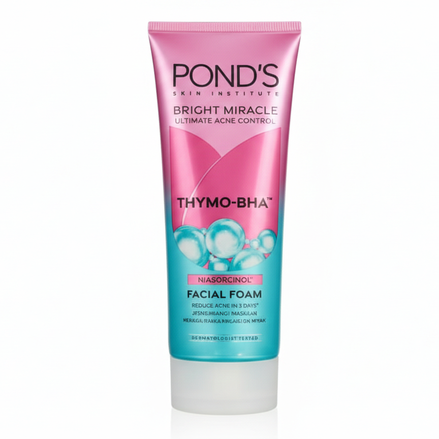 POND’S Bright Miracle Activated Charcoal Facial Foam – Ultimate Oil Control & Deep Cleansing Face Wash