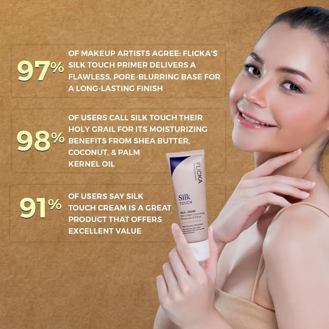 Silk Touch Milk Cream Moisturizer & Primer – 2-in-1 Hydrating Base | Aloe Vera & Shea Butter